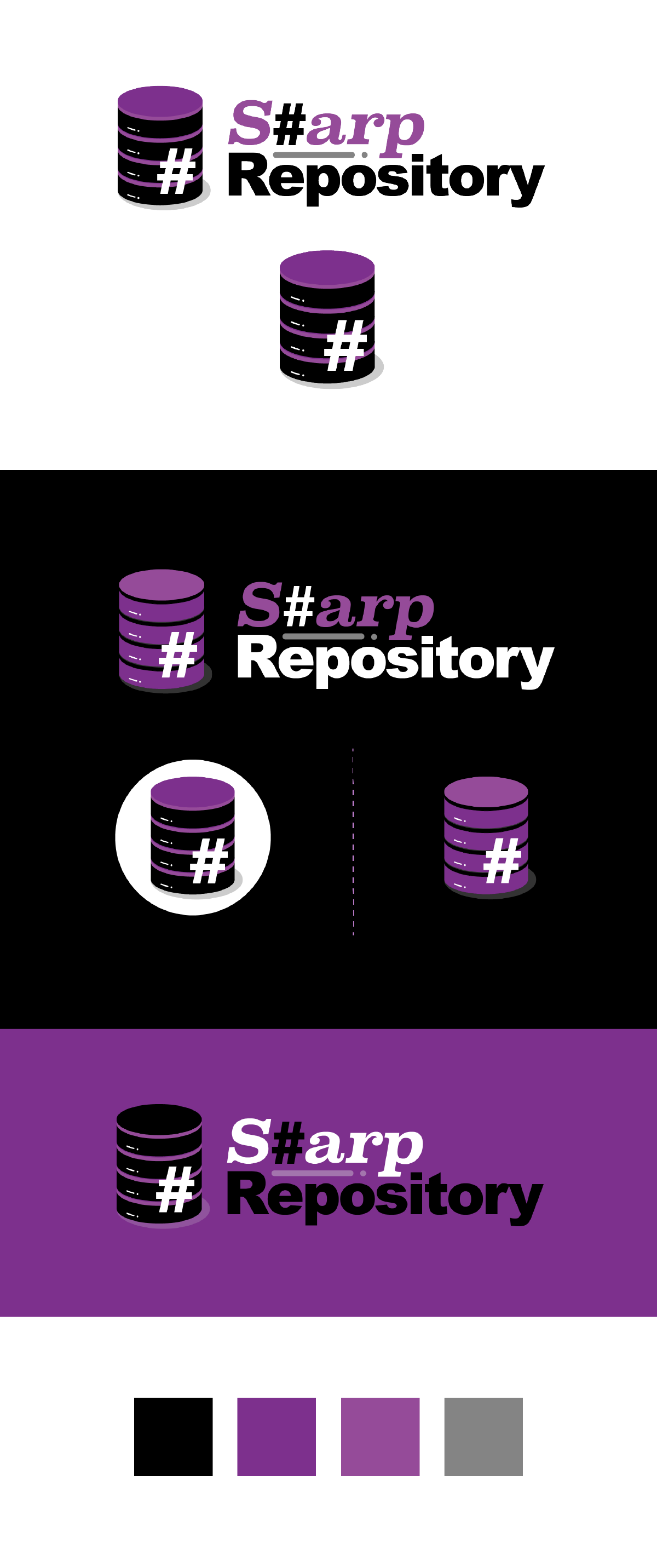 Logo per Sharp Repository | Versione principale e negativa